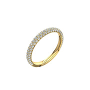 Demi-alliance 75 diamants naturels ronds 0.75 carat or jaune Simona